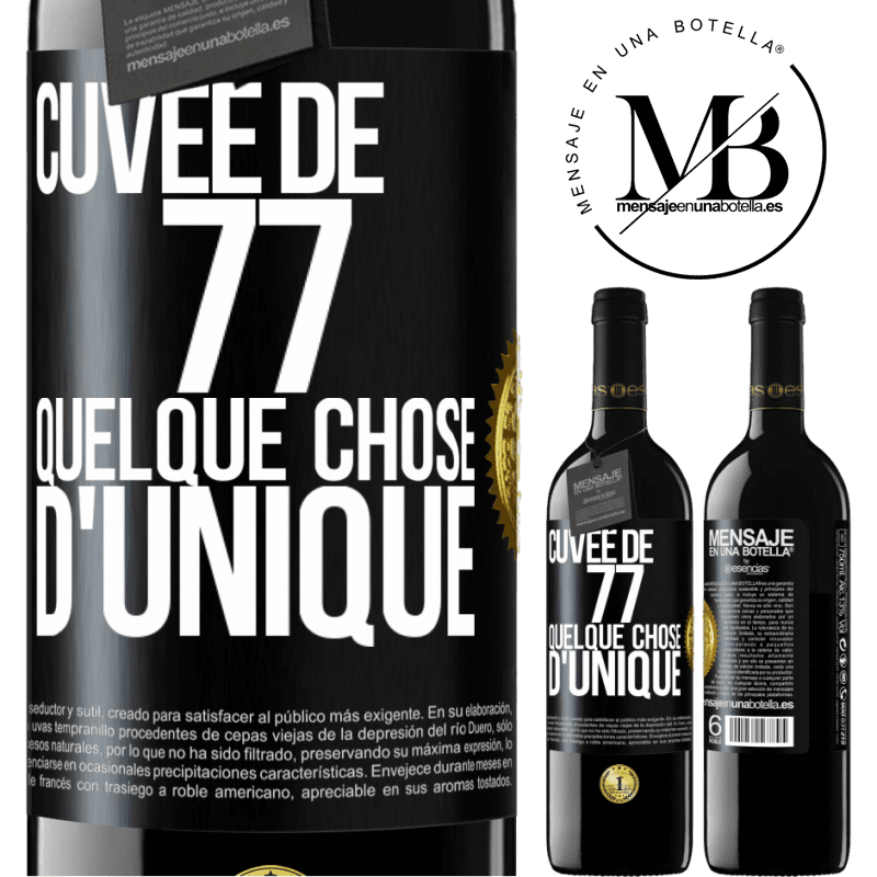 39,95 € Envoi gratuit | Vin rouge Édition RED MBE Réserve Cuvée de 77, quelque chose d'unique Étiquette Noire. Étiquette personnalisable Réserve 12 Mois Récolte 2015 Tempranillo