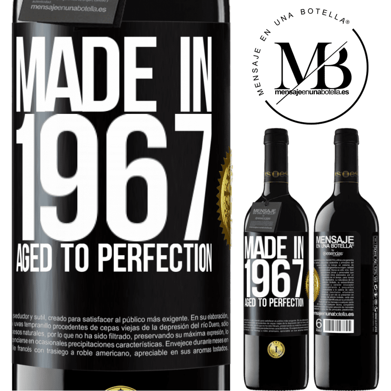 24,95 € Free Shipping | Red Wine RED Edition Crianza 6 Months Made in 1967. Aged to perfection Black Label. Customizable label Aging in oak barrels 6 Months Harvest 2019 Tempranillo