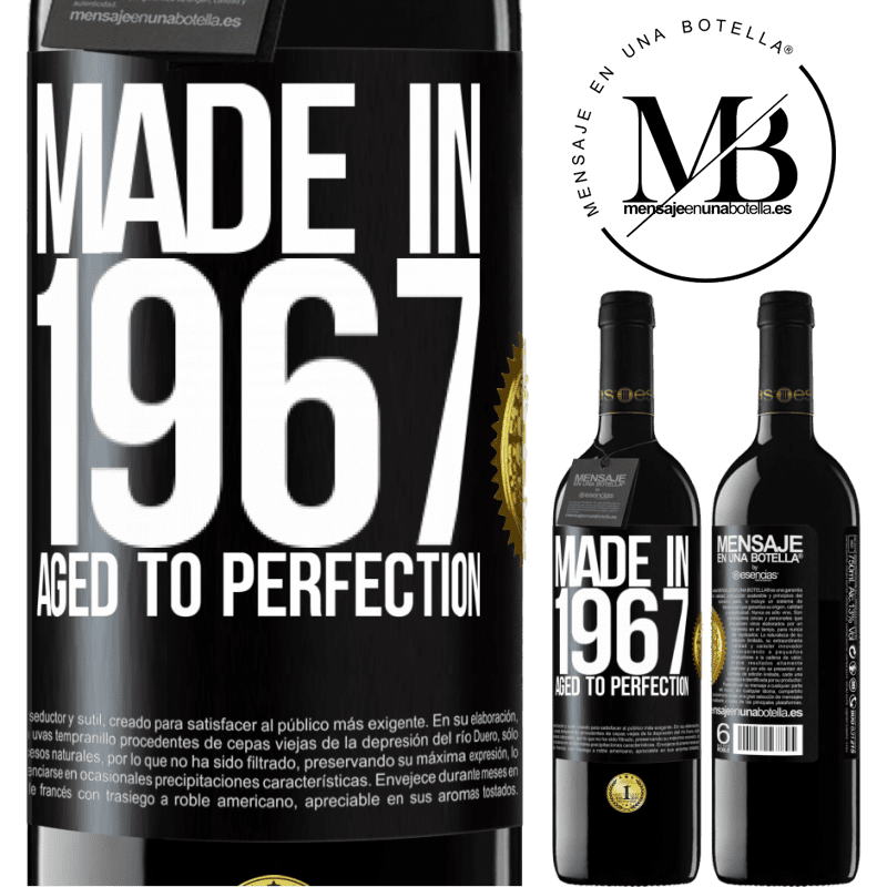 39,95 € Free Shipping | Red Wine RED Edition MBE Reserve Made in 1967. Aged to perfection Black Label. Customizable label Reserve 12 Months Harvest 2015 Tempranillo