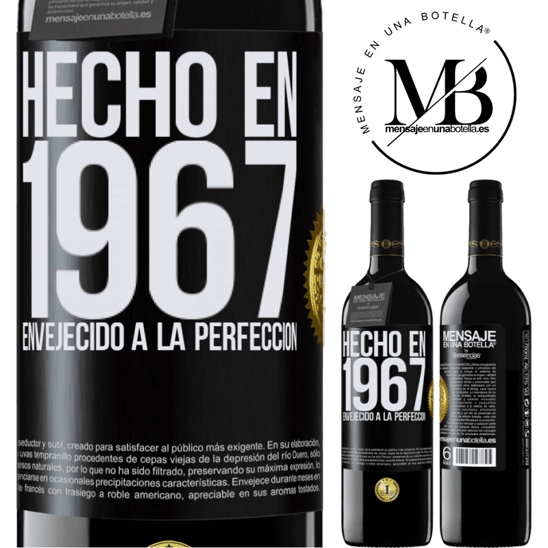 39,95 € Envío gratis | Vino Tinto Edición RED MBE Reserva Hecho en 1967. Envejecido a la perfección Etiqueta Negra. Etiqueta personalizable Reserva 12 Meses Cosecha 2015 Tempranillo