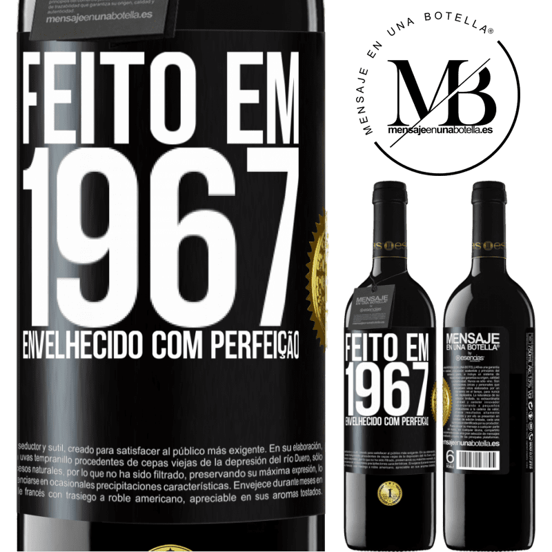 39,95 € Envio grátis | Vinho tinto Edição RED MBE Reserva Feito em 1967. Envelhecido com perfeição Etiqueta Preta. Etiqueta personalizável Reserva 12 Meses Colheita 2015 Tempranillo