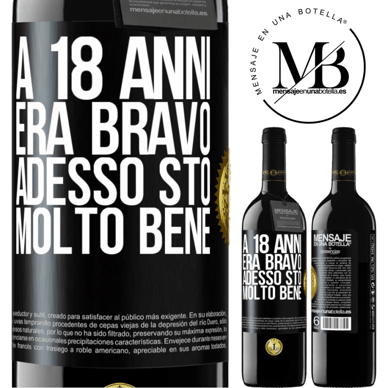 39,95 € Spedizione Gratuita | Vino rosso Edizione RED MBE Riserva A 18 anni era bravo. Adesso sto molto bene Etichetta Nera. Etichetta personalizzabile Riserva 12 Mesi Raccogliere 2015 Tempranillo