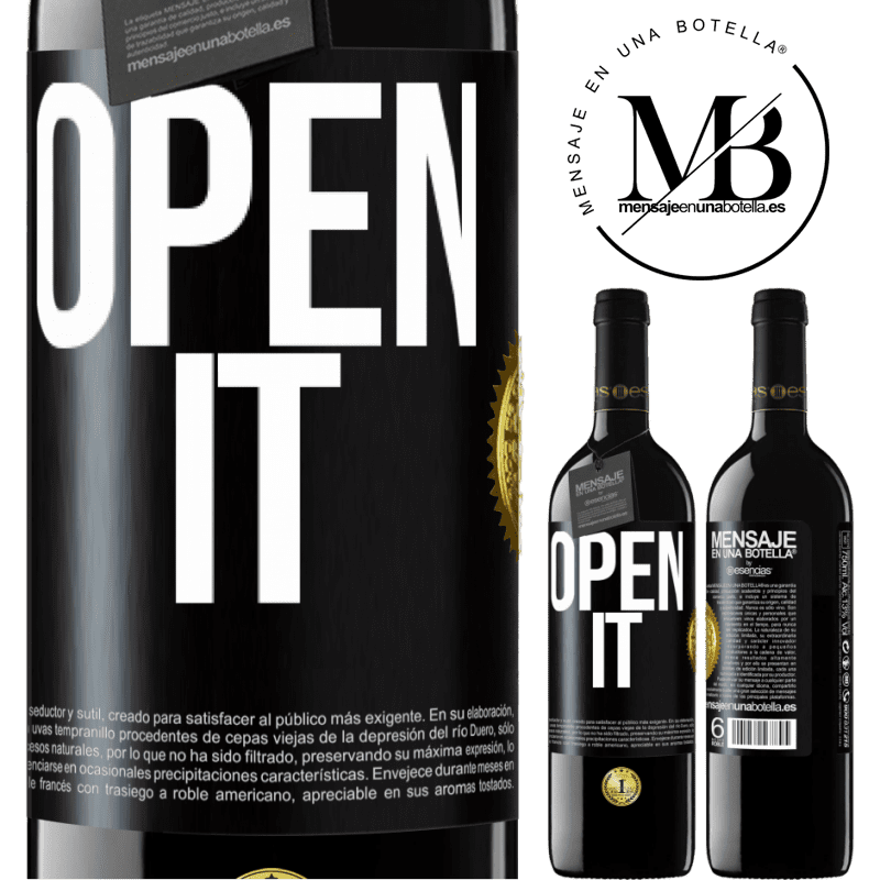 39,95 € Free Shipping | Red Wine RED Edition MBE Reserve Open it Black Label. Customizable label Reserve 12 Months Harvest 2015 Tempranillo