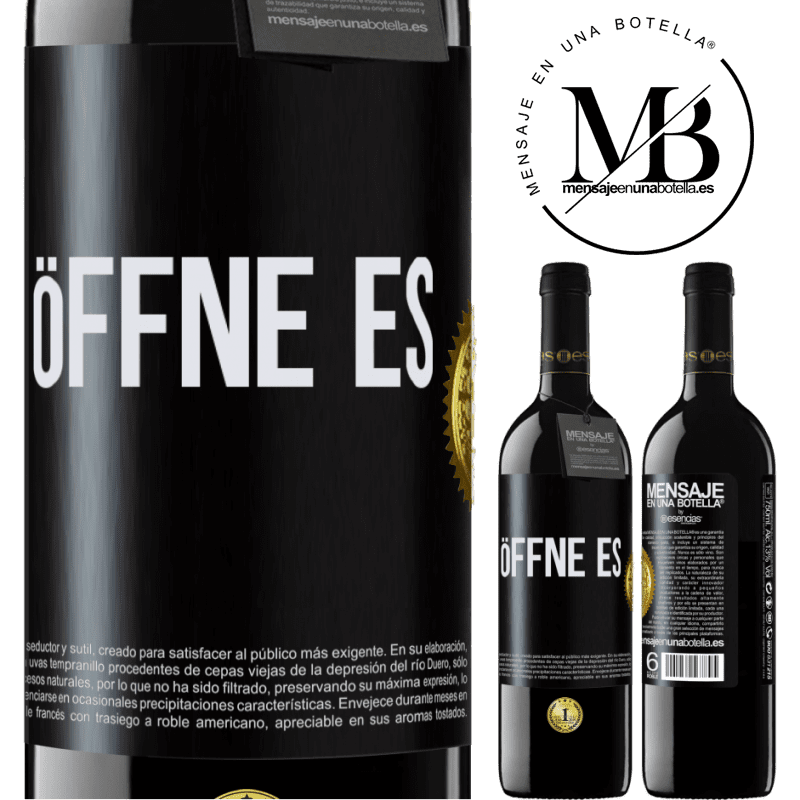 39,95 € Kostenloser Versand | Rotwein RED Ausgabe MBE Reserve Öffne es Schwarzes Etikett. Anpassbares Etikett Reserve 12 Monate Ernte 2015 Tempranillo