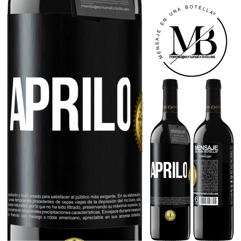 39,95 € Spedizione Gratuita | Vino rosso Edizione RED MBE Riserva Aprilo Etichetta Nera. Etichetta personalizzabile Riserva 12 Mesi Raccogliere 2015 Tempranillo