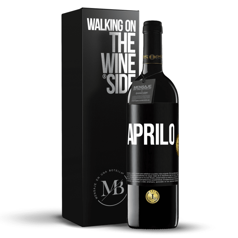 39,95 € Spedizione Gratuita | Vino rosso Edizione RED MBE Riserva Aprilo Etichetta Nera. Etichetta personalizzabile Riserva 12 Mesi Raccogliere 2015 Tempranillo