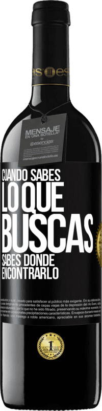 39,95 € Envío gratis | Vino Tinto Edición RED MBE Reserva Cuando sabes lo que buscas, sabes dónde encontrarlo Etiqueta Negra. Etiqueta personalizable Reserva 12 Meses Cosecha 2016 Tempranillo
