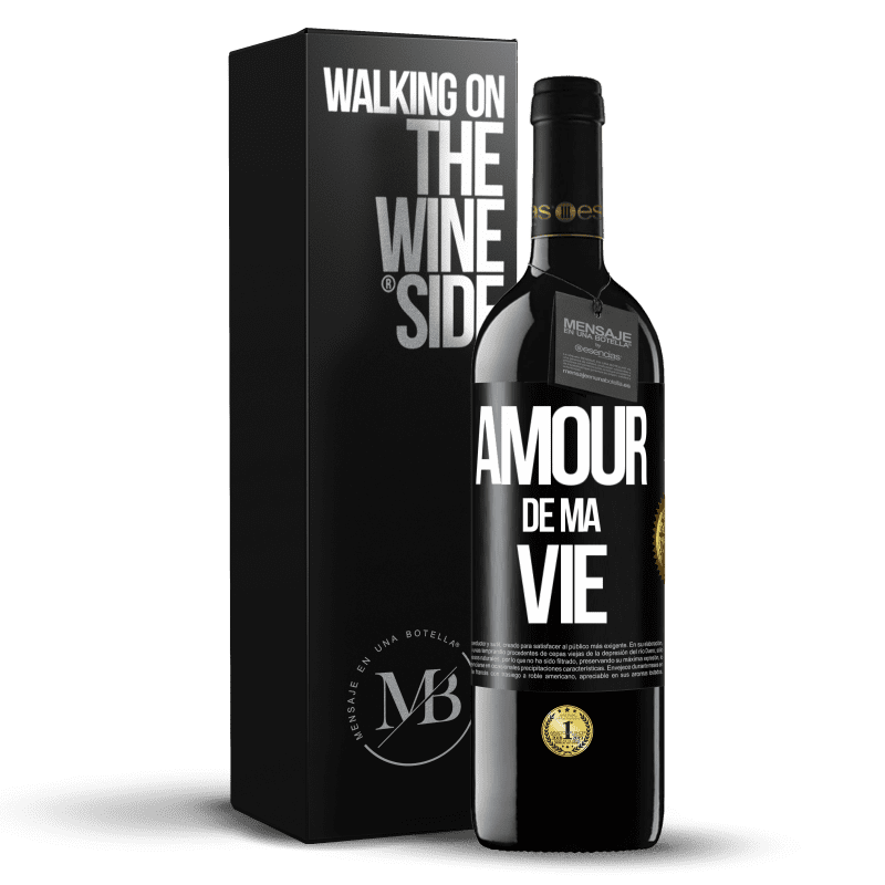 39,95 € Envoi gratuit | Vin rouge Édition RED MBE Réserve Amour de ma vie Étiquette Noire. Étiquette personnalisable Réserve 12 Mois Récolte 2015 Tempranillo