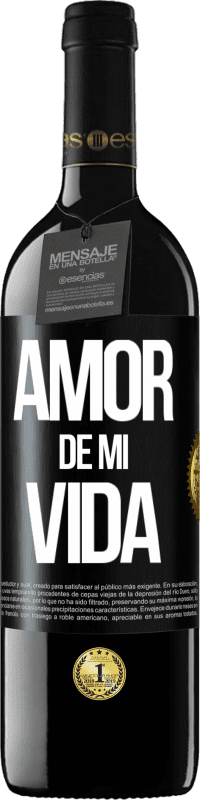 39,95 € Envío gratis | Vino Tinto Edición RED MBE Reserva Amor de mi vida Etiqueta Negra. Etiqueta personalizable Reserva 12 Meses Cosecha 2015 Tempranillo