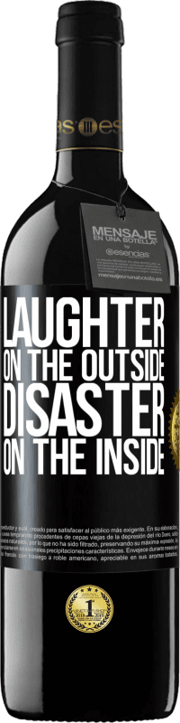 Free Shipping | Red Wine RED Edition MBE Reserve Laughter on the outside, disaster on the inside Black Label. Customizable label Reserve 12 Months Harvest 2014 Tempranillo