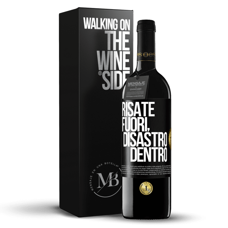 39,95 € Spedizione Gratuita | Vino rosso Edizione RED MBE Riserva Risate fuori, disastro dentro Etichetta Nera. Etichetta personalizzabile Riserva 12 Mesi Raccogliere 2016 Tempranillo