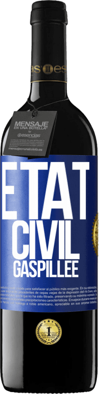 39,95 € | Vin rouge Édition RED MBE Réserve État civil: gaspillée Étiquette Bleue. Étiquette personnalisable Réserve 12 Mois Récolte 2014 Tempranillo