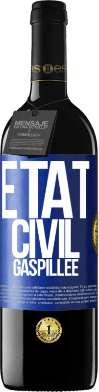 39,95 € | Vin rouge Édition RED MBE Réserve État civil: gaspillée Étiquette Bleue. Étiquette personnalisable Réserve 12 Mois Récolte 2015 Tempranillo