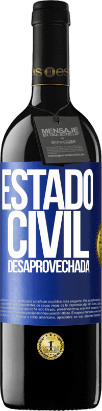 39,95 € | Vino Tinto Edición RED MBE Reserva Estado civil: desaprovechada Etiqueta Azul. Etiqueta personalizable Reserva 12 Meses Cosecha 2015 Tempranillo