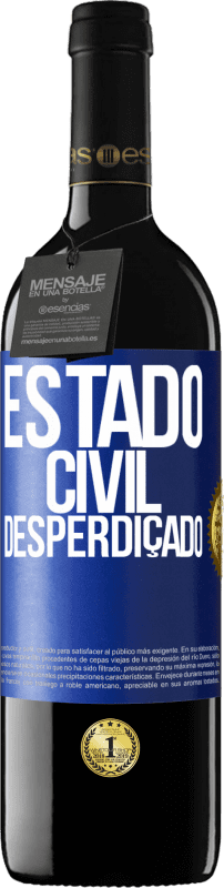 39,95 € Envio grátis | Vinho tinto Edição RED MBE Reserva Estado civil: desperdiçado Etiqueta Azul. Etiqueta personalizável Reserva 12 Meses Colheita 2016 Tempranillo