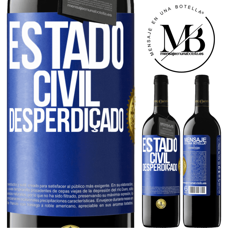 39,95 € Envio grátis | Vinho tinto Edição RED MBE Reserva Estado civil: desperdiçado Etiqueta Azul. Etiqueta personalizável Reserva 12 Meses Colheita 2014 Tempranillo