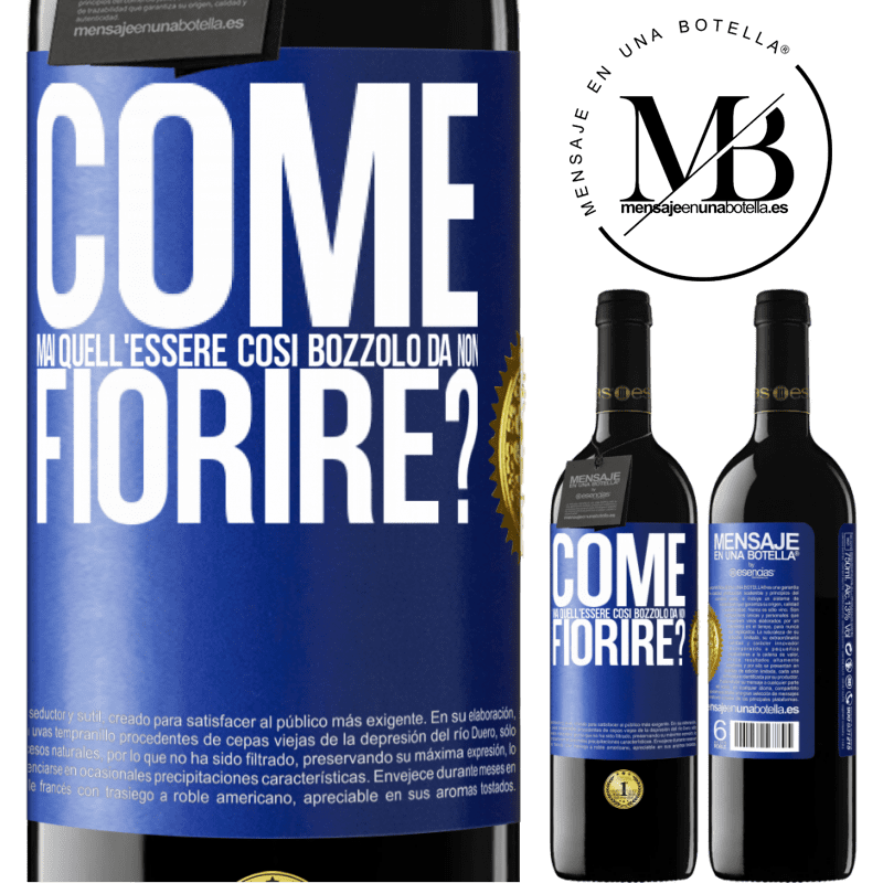 39,95 € Spedizione Gratuita | Vino rosso Edizione RED MBE Riserva come mai quell'essere così bozzolo da non fiorire? Etichetta Blu. Etichetta personalizzabile Riserva 12 Mesi Raccogliere 2015 Tempranillo