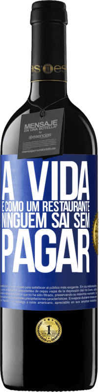 «A vida é como um restaurante, ninguém sai sem pagar» Edição RED MBE Reserva