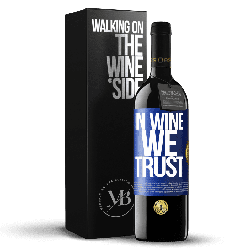 39,95 € Kostenloser Versand | Rotwein RED Ausgabe MBE Reserve in wine we trust Blaue Markierung. Anpassbares Etikett Reserve 12 Monate Ernte 2014 Tempranillo