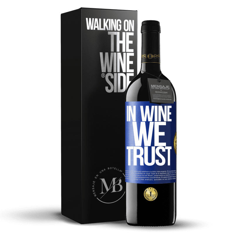 39,95 € Kostenloser Versand | Rotwein RED Ausgabe MBE Reserve in wine we trust Blaue Markierung. Anpassbares Etikett Reserve 12 Monate Ernte 2016 Tempranillo
