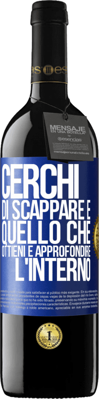 39,95 € Spedizione Gratuita | Vino rosso Edizione RED MBE Riserva Cerchi di scappare e quello che ottieni è approfondire l'interno Etichetta Blu. Etichetta personalizzabile Riserva 12 Mesi Raccogliere 2016 Tempranillo