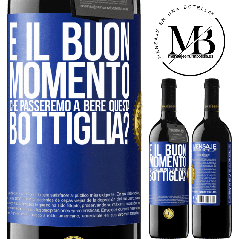 39,95 € Spedizione Gratuita | Vino rosso Edizione RED MBE Riserva e il buon momento che passeremo a bere questa bottiglia? Etichetta Blu. Etichetta personalizzabile Riserva 12 Mesi Raccogliere 2015 Tempranillo