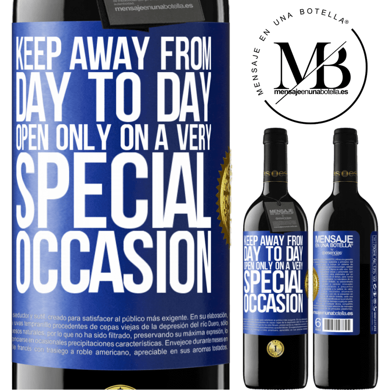 39,95 € Free Shipping | Red Wine RED Edition MBE Reserve Keep away from day to day. Open only on a very special occasion Blue Label. Customizable label Reserve 12 Months Harvest 2015 Tempranillo