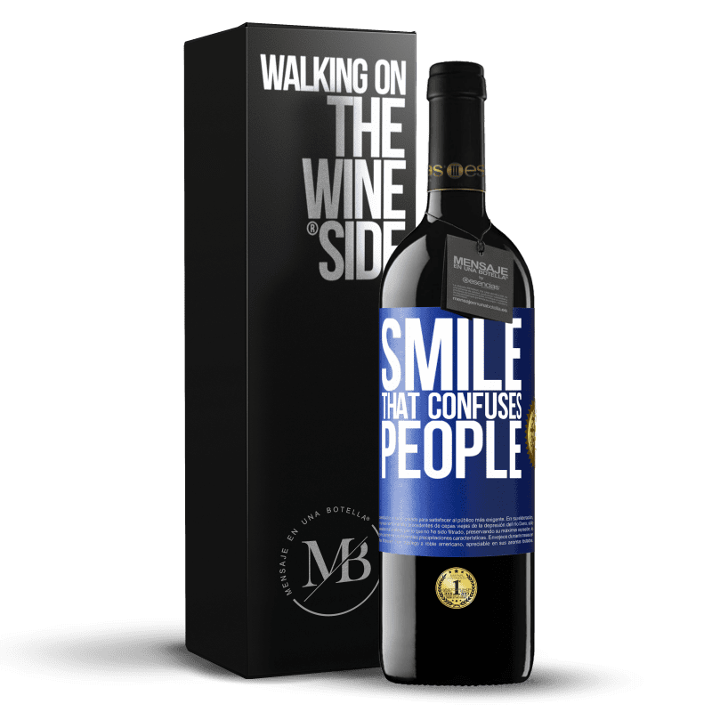 39,95 € Free Shipping | Red Wine RED Edition MBE Reserve Smile, that confuses people Blue Label. Customizable label Reserve 12 Months Harvest 2014 Tempranillo