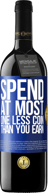 39,95 € | Red Wine RED Edition MBE Reserve Spend, at most, one less coin than you earn Blue Label. Customizable label Reserve 12 Months Harvest 2015 Tempranillo