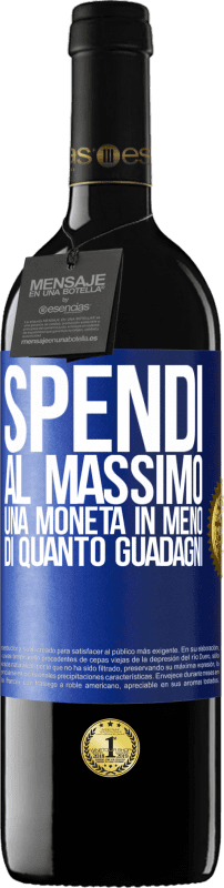 39,95 € | Vino rosso Edizione RED MBE Riserva Spendi al massimo una moneta in meno di quanto guadagni Etichetta Blu. Etichetta personalizzabile Riserva 12 Mesi Raccogliere 2014 Tempranillo