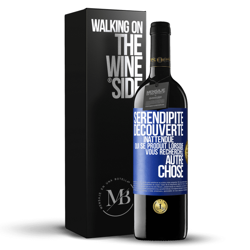 39,95 € Envoi gratuit | Vin rouge Édition RED MBE Réserve Sérendipité. Découverte inattendue qui se produit lorsque vous recherchez autre chose Étiquette Bleue. Étiquette personnalisable Réserve 12 Mois Récolte 2015 Tempranillo