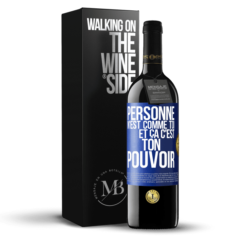 39,95 € Envoi gratuit | Vin rouge Édition RED MBE Réserve Personne n'est comme toi et ça c'est ton pouvoir Étiquette Bleue. Étiquette personnalisable Réserve 12 Mois Récolte 2015 Tempranillo