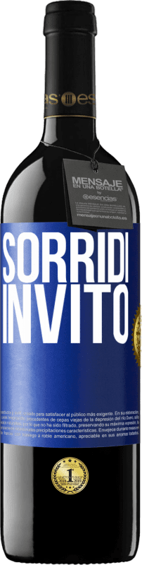 Spedizione Gratuita | Vino rosso Edizione RED MBE Riserva Sorridi, invito Etichetta Blu. Etichetta personalizzabile Riserva 12 Mesi Raccogliere 2014 Tempranillo