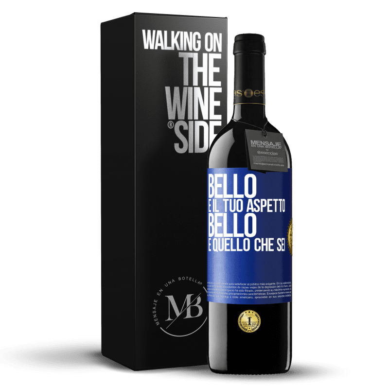 39,95 € Spedizione Gratuita | Vino rosso Edizione RED MBE Riserva Bello è il tuo aspetto, bello è quello che sei Etichetta Blu. Etichetta personalizzabile Riserva 12 Mesi Raccogliere 2016 Tempranillo