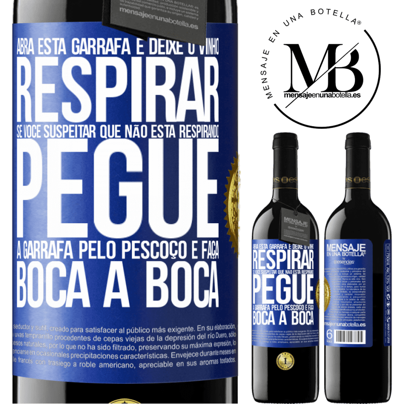 39,95 € Envio grátis | Vinho tinto Edição RED MBE Reserva Abra esta garrafa e deixe o vinho respirar. Se você suspeitar que não está respirando, pegue a garrafa pelo pescoço e faça Etiqueta Azul. Etiqueta personalizável Reserva 12 Meses Colheita 2014 Tempranillo