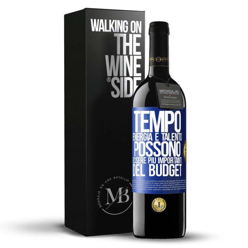 39,95 € Spedizione Gratuita | Vino rosso Edizione RED MBE Riserva Tempo, energia e talento possono essere più importanti del budget Etichetta Blu. Etichetta personalizzabile Riserva 12 Mesi Raccogliere 2016 Tempranillo