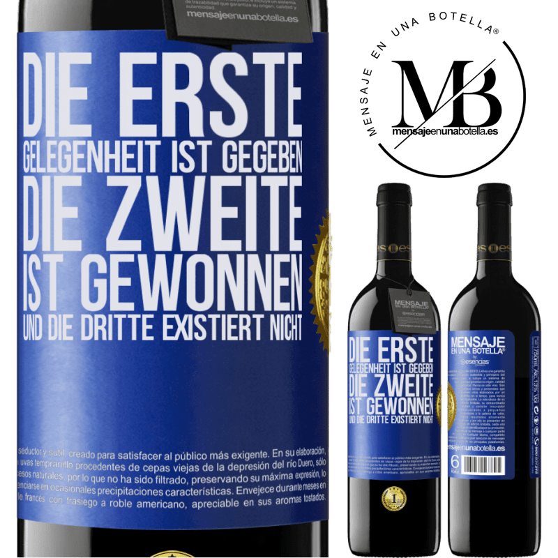 39,95 € Kostenloser Versand | Rotwein RED Ausgabe MBE Reserve Die erste Gelegenheit wird einem gegeben, die Zweite wird gewonnen und die Dritte existiert nicht Blaue Markierung. Anpassbares Etikett Reserve 12 Monate Ernte 2014 Tempranillo