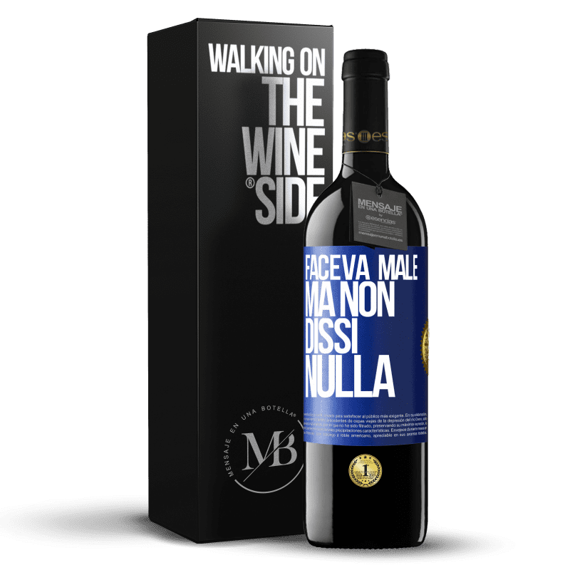 39,95 € Spedizione Gratuita | Vino rosso Edizione RED MBE Riserva Faceva male, ma non dissi nulla Etichetta Blu. Etichetta personalizzabile Riserva 12 Mesi Raccogliere 2015 Tempranillo