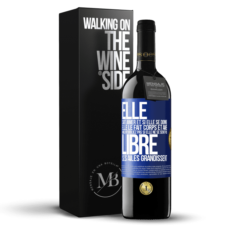 39,95 € Envoi gratuit | Vin rouge Édition RED MBE Réserve Elle sait aimer et si elle se donne, elle le fait corps et âme. Mais n'oubliez pas si elle ne se sent pas libre, ses ailes grand Étiquette Bleue. Étiquette personnalisable Réserve 12 Mois Récolte 2016 Tempranillo