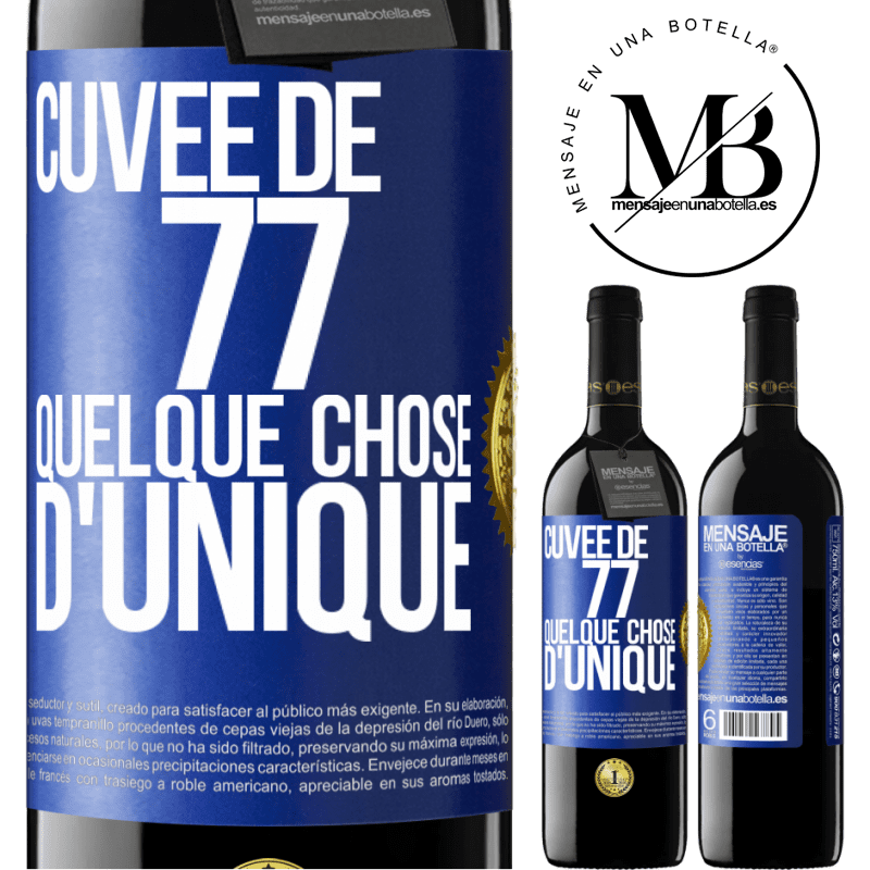 39,95 € Envoi gratuit | Vin rouge Édition RED MBE Réserve Cuvée de 77, quelque chose d'unique Étiquette Bleue. Étiquette personnalisable Réserve 12 Mois Récolte 2015 Tempranillo