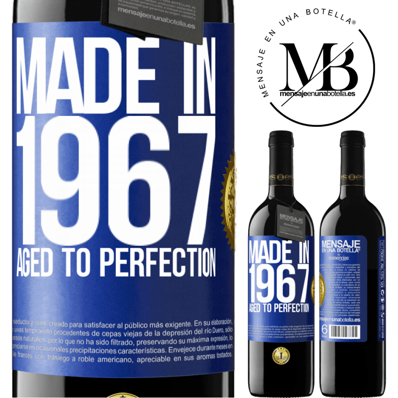 39,95 € Free Shipping | Red Wine RED Edition MBE Reserve Made in 1967. Aged to perfection Blue Label. Customizable label Reserve 12 Months Harvest 2015 Tempranillo