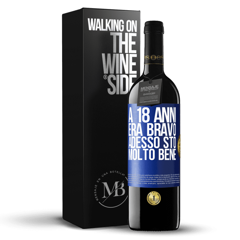 39,95 € Spedizione Gratuita | Vino rosso Edizione RED MBE Riserva A 18 anni era bravo. Adesso sto molto bene Etichetta Blu. Etichetta personalizzabile Riserva 12 Mesi Raccogliere 2016 Tempranillo