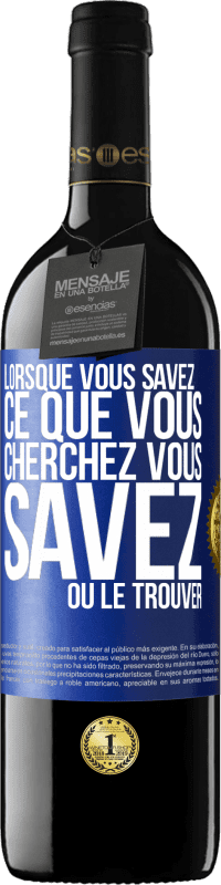 «Lorsque vous savez ce que vous cherchez, vous savez où le trouver» Édition RED MBE Réserve