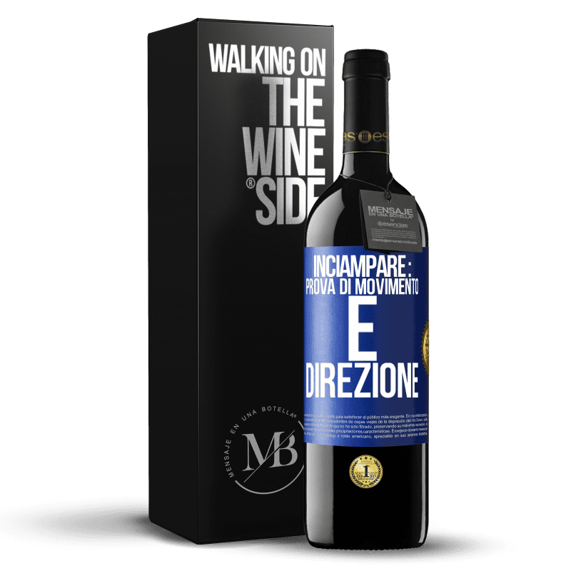 39,95 € Spedizione Gratuita | Vino rosso Edizione RED MBE Riserva Inciampare: prova di movimento e direzione Etichetta Blu. Etichetta personalizzabile Riserva 12 Mesi Raccogliere 2014 Tempranillo