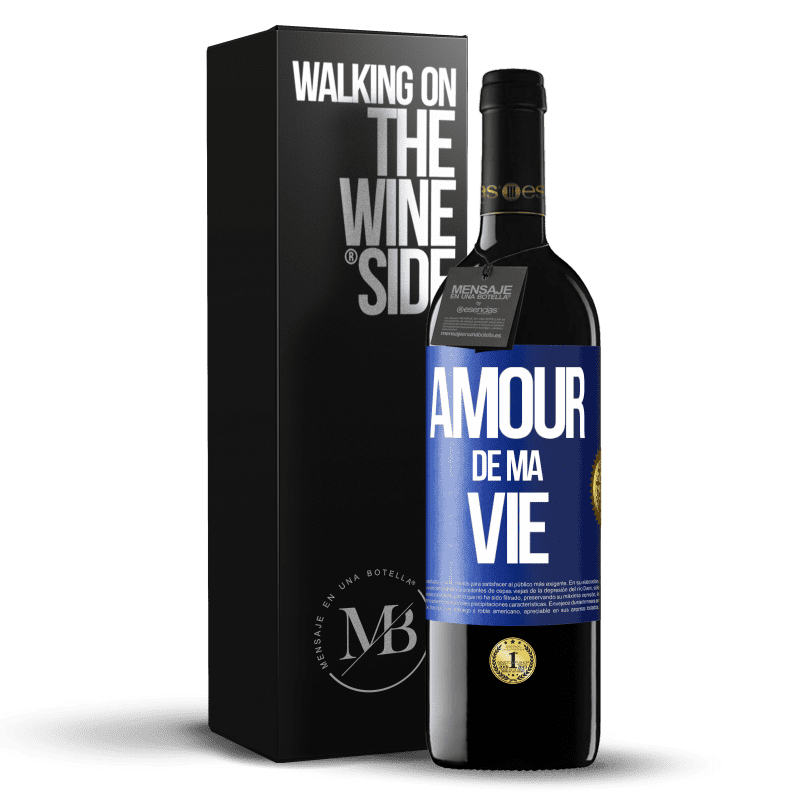 39,95 € Envoi gratuit | Vin rouge Édition RED MBE Réserve Amour de ma vie Étiquette Bleue. Étiquette personnalisable Réserve 12 Mois Récolte 2015 Tempranillo