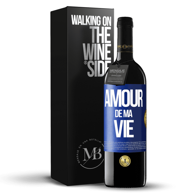 39,95 € Envoi gratuit | Vin rouge Édition RED MBE Réserve Amour de ma vie Étiquette Bleue. Étiquette personnalisable Réserve 12 Mois Récolte 2016 Tempranillo