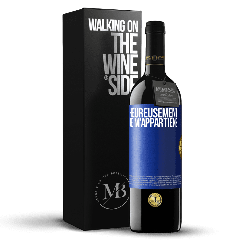 39,95 € Envoi gratuit | Vin rouge Édition RED MBE Réserve Heureusement, je m'appartiens Étiquette Bleue. Étiquette personnalisable Réserve 12 Mois Récolte 2014 Tempranillo