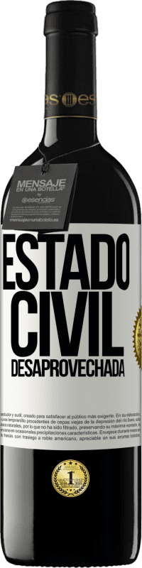 39,95 € | Vino Tinto Edición RED MBE Reserva Estado civil: desaprovechada Etiqueta Blanca. Etiqueta personalizable Reserva 12 Meses Cosecha 2015 Tempranillo