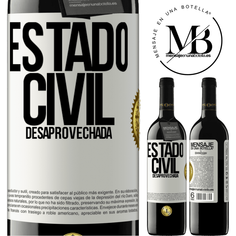 39,95 € Envío gratis | Vino Tinto Edición RED MBE Reserva Estado civil: desaprovechada Etiqueta Blanca. Etiqueta personalizable Reserva 12 Meses Cosecha 2016 Tempranillo
