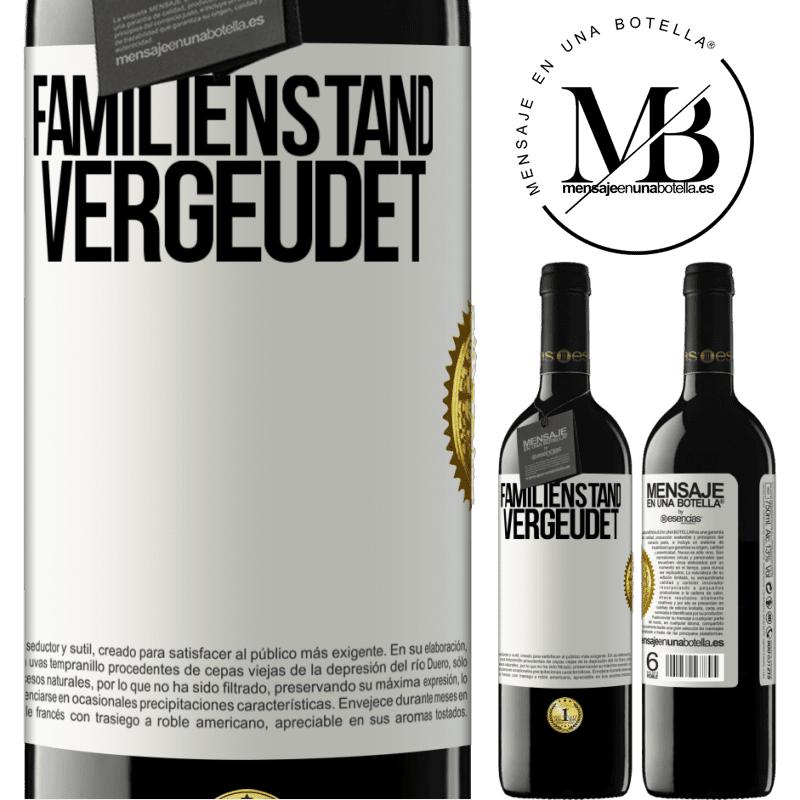 39,95 € Kostenloser Versand | Rotwein RED Ausgabe MBE Reserve Familienstand: vergeudet Weißes Etikett. Anpassbares Etikett Reserve 12 Monate Ernte 2014 Tempranillo